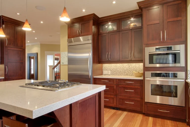 cherry kitchen countertop cabinets